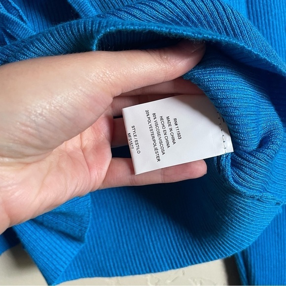 Anthropologie Twine and String Royal Blue Front Tie Cardigan - Picture 6 of 7